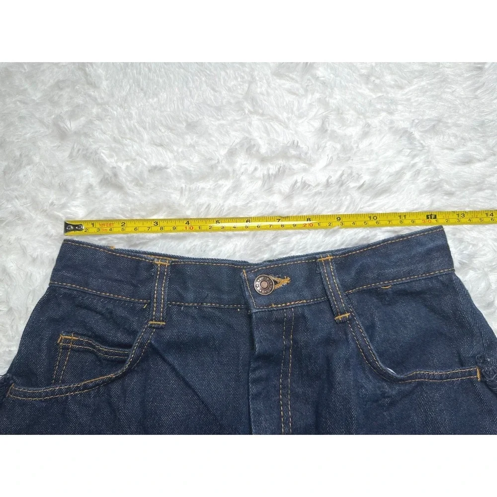 Vintage 90s Daddy's Money High Rise Denim Shorts Women's Sz‎ 7 Dark Wash Frayed